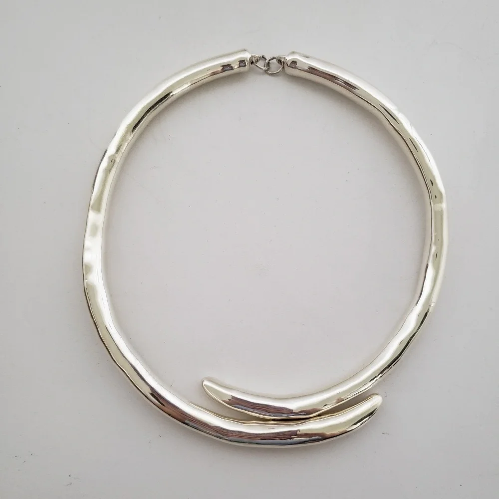 E&L Israel Sterling Silver Electroform Necklace - Picture 2 of 12